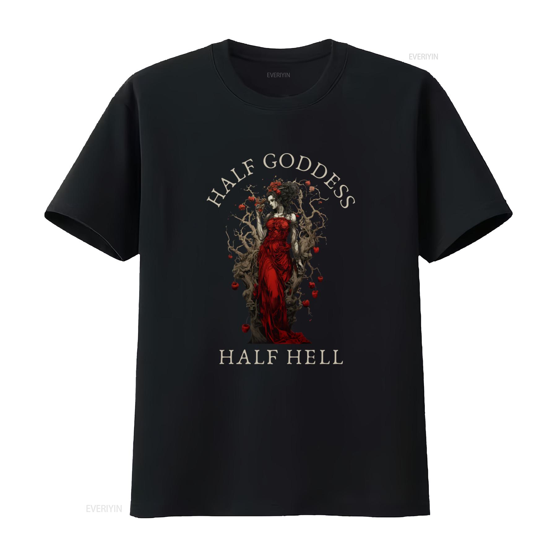 

Persephone T Shirt Greek Mythology Half Goddess Hell Dark Academia Clothing Ancient Greece Long or s vintage Washed Versatile 4XL