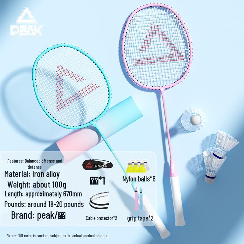 Peak Professional Badminton Racket Double Set (6-Piece)