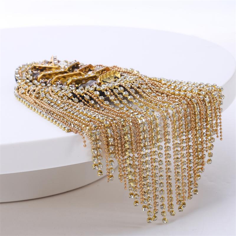 Tassel Epaulet Rhinestone Shoulder Board Badge Fringe Shoulder Mark Costume Decor 2025 New Fashion Clothing Accessories