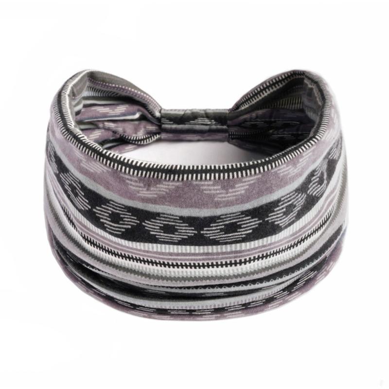 Haarschmuck Retro Haarband Dicke Breite Stirnbänder Turban Workout Bedrucktes Stirnband Kopfwickel für Damen Yoga Sport Haarband