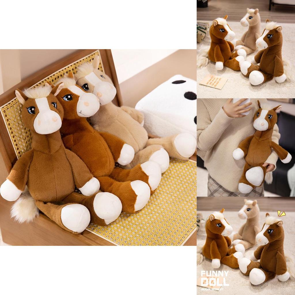 Horse Plush Doll With Pp Cotton Filling For Home Decor And Playtime