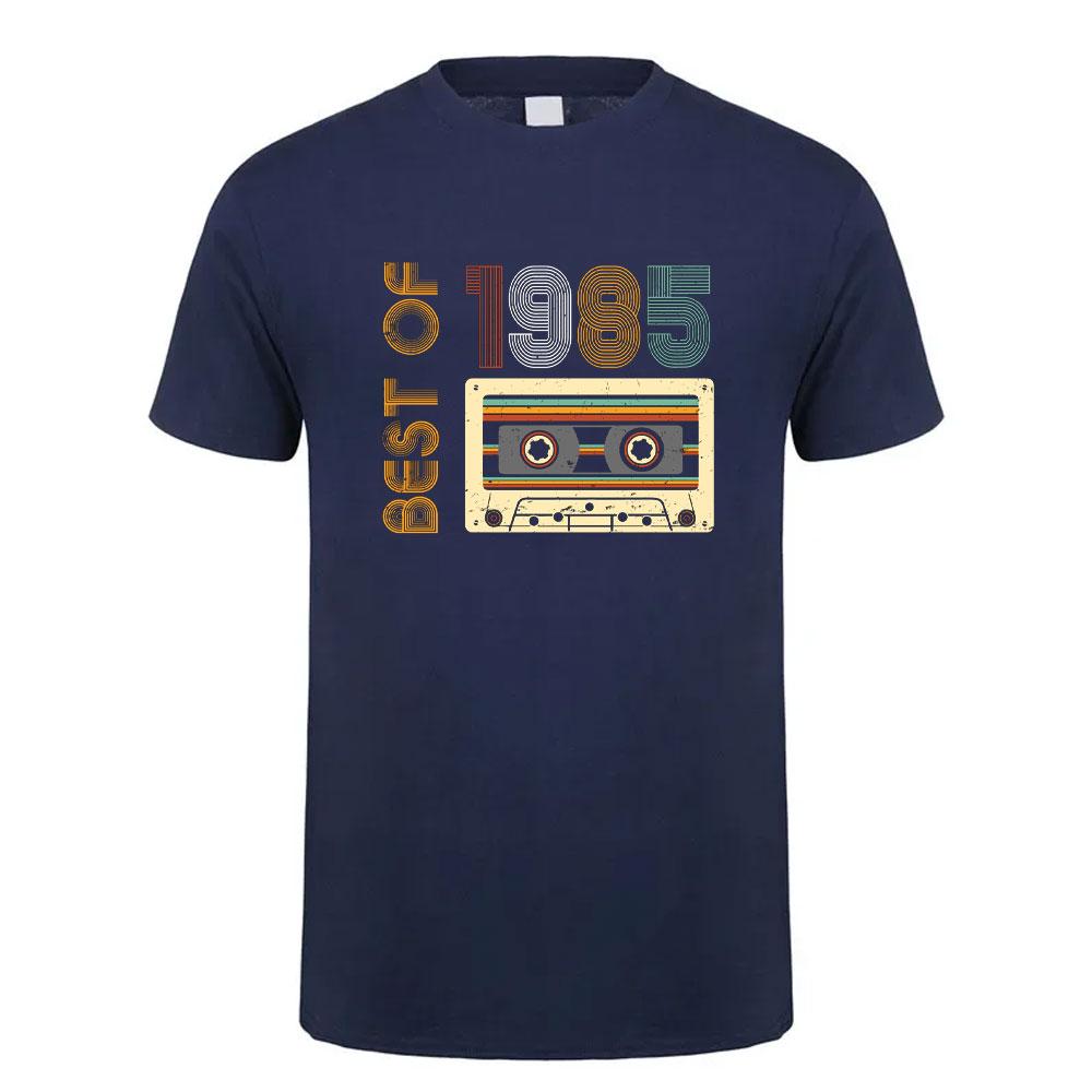 1985 Year Vintage Cotton T Shirt Retro 80s Style Short Sleeve Retro Tee Unisex Classic Design for Men Women 40th Birthday