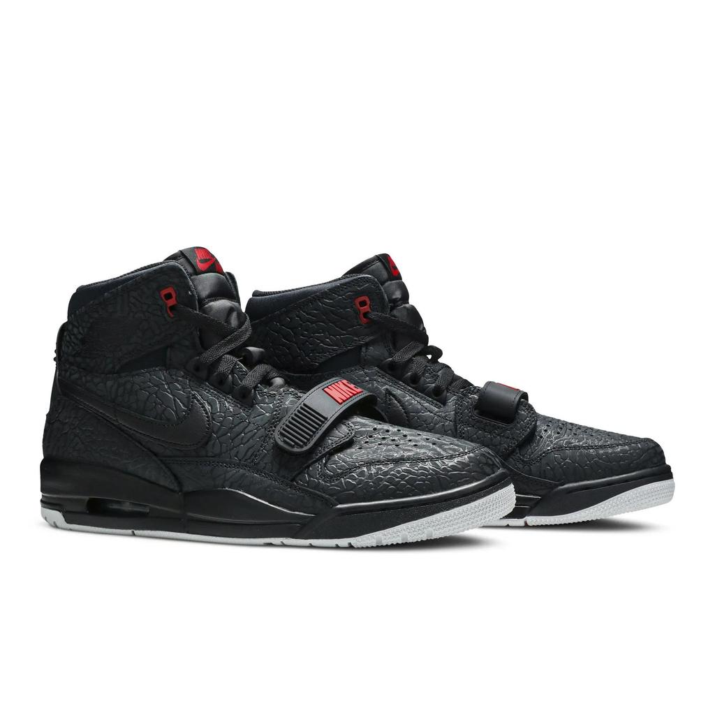 Air Jordan Legacy 312 'Elephant Print' (Unisex) black / black / varsity red Vintage Basketball Shoes AV3922 006