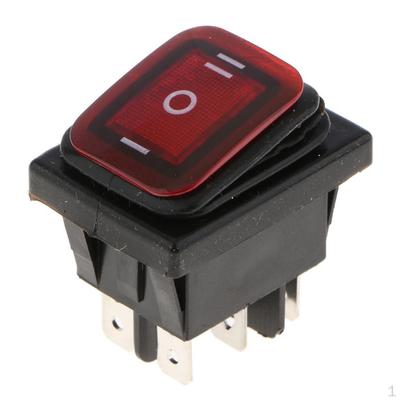Durable 6Pin 3Position -ON KCD4 Car Boat Toggle Rocker Switch 220V Red