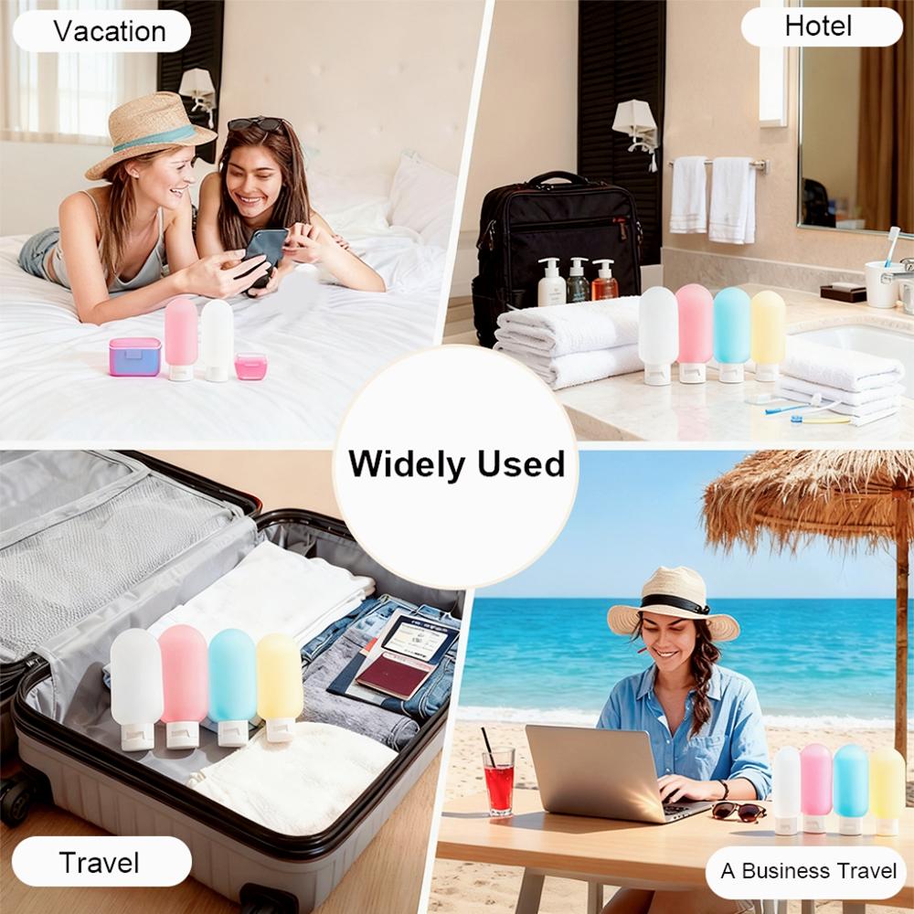 Travel Bottles Mini Refillable Travel Bottles Squeeze Travel Shampoo Bottles Portable Travel Container for Lotion Toiletries