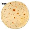 Portable Wrap for Camping Round Food Blanket, Realistic Themed Throw 59 Inch Novelty Waffle Pizza Breathable Warmth Dormitory Burrito Donut Wrap, Soft