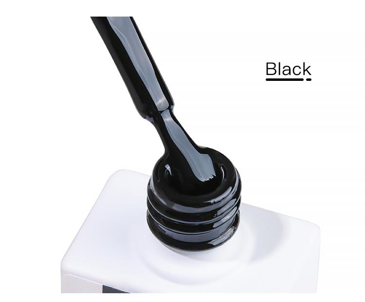 BEAU COLOR 1pcs Black White Red Solid Pure Color Nail Gel Polish for Nail Art Salon Painting Design and Home Manicure DIY