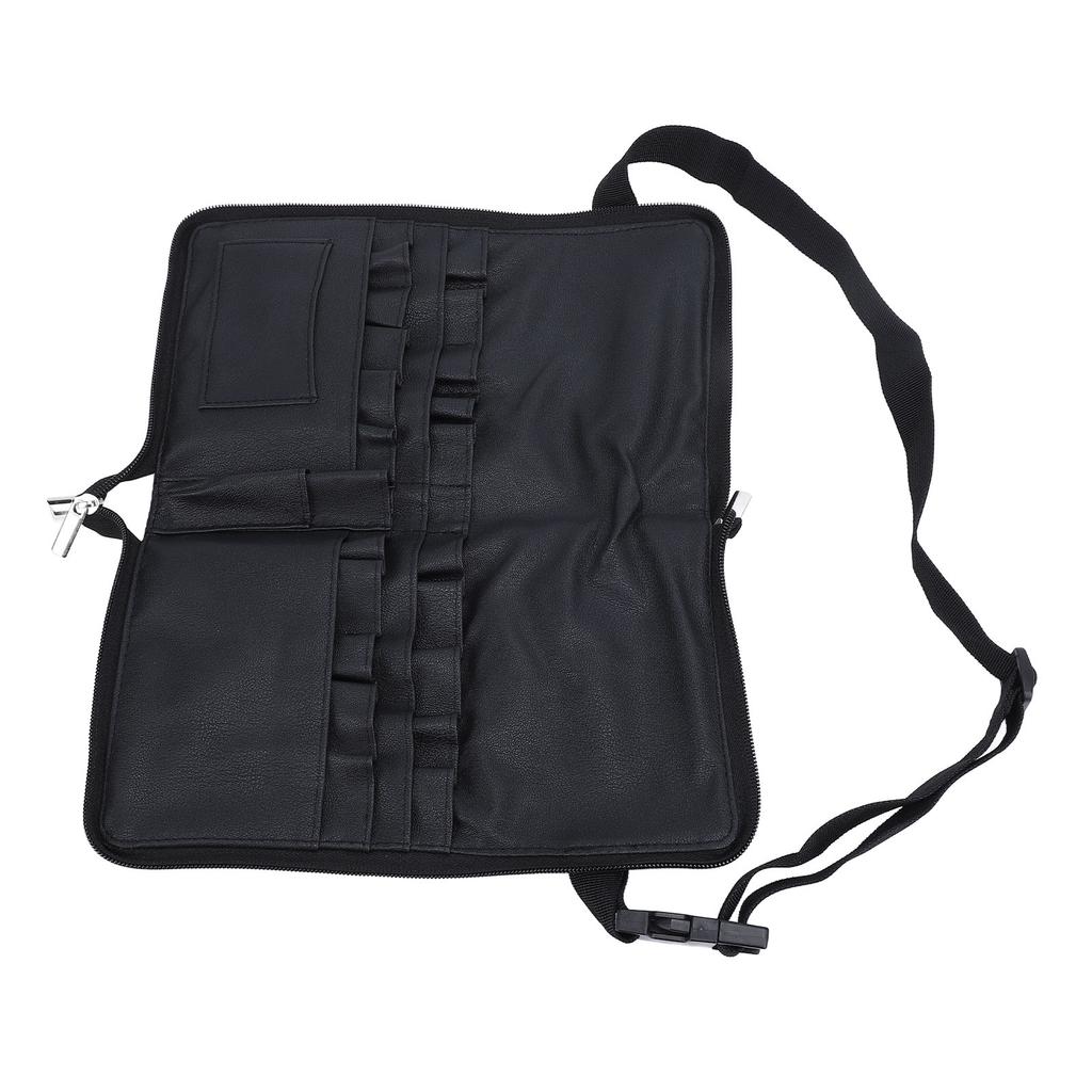 Cosmetic Makeup Brush Bag PU Makeup Brush Belt Professional Pocket for Beauticians