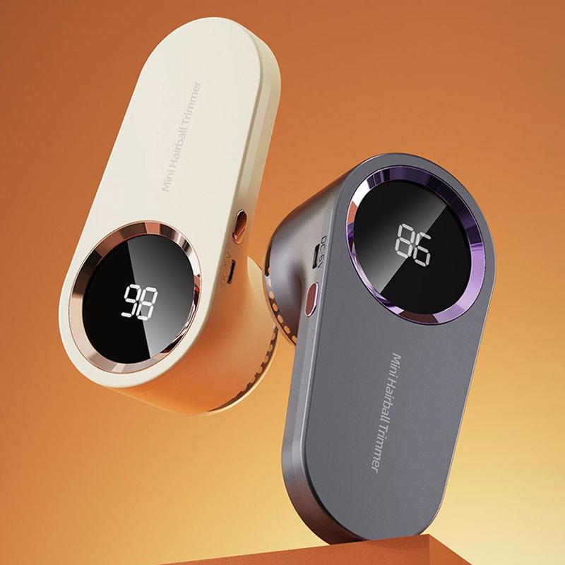 Fabric Shaver Lint Remover Rechargeable Electric Sweater Defuzzer with Digital LED Display Remove Fuzz Pills for Clothes