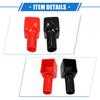 1 Pair Battery Terminal Insulation Covers, 10mm 0.39" Car Battery Post Cap Universal for Motorcycle Truck Marine Durable PVC Red Black