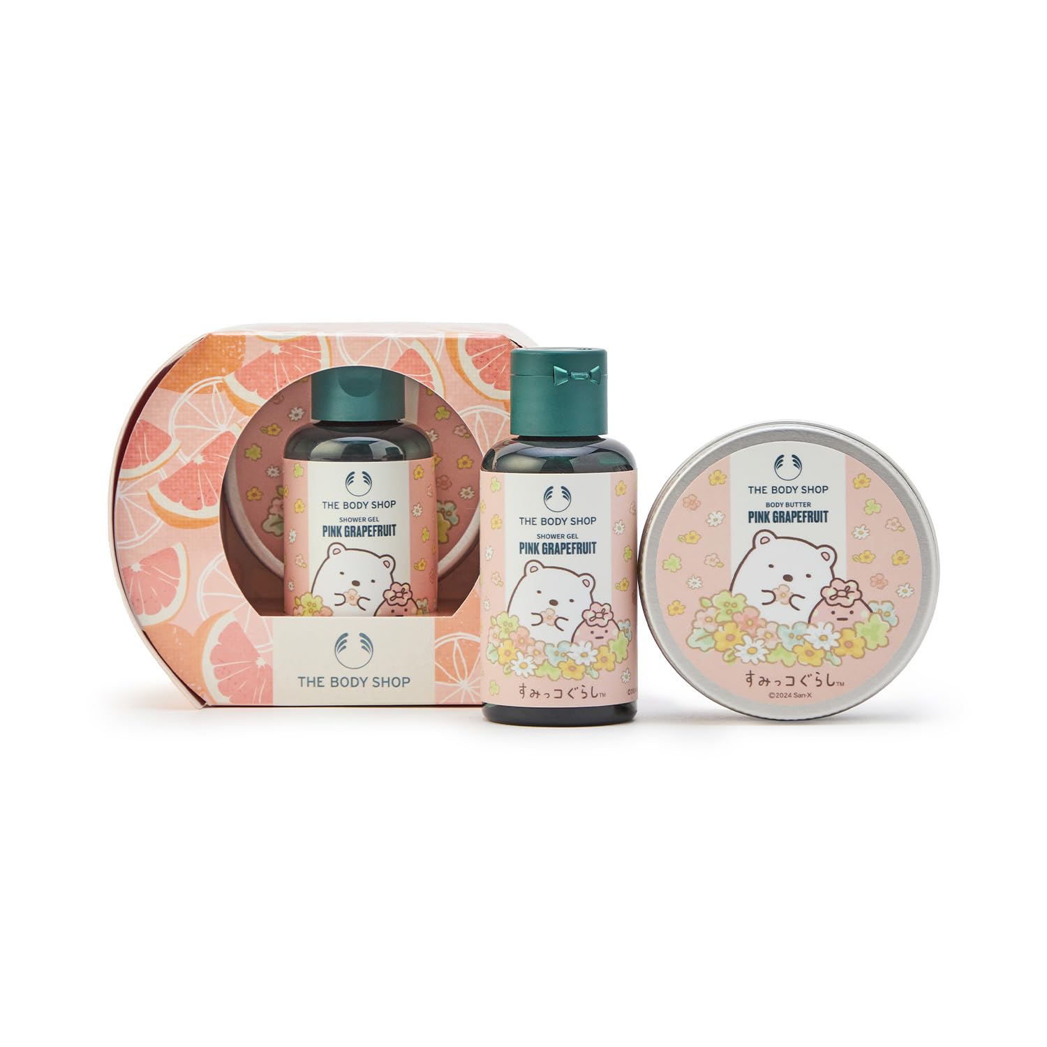 

The Body Shop Mini Body Care Gift PG Pink [Официальный] [Sumikko Gurashi] (Аромат Грейпфрут) [Подлинный]