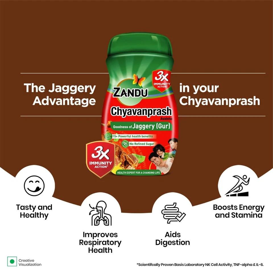 Zandu Chyavanaprash Avaleha 900g, Jaggery, Immunity Booster