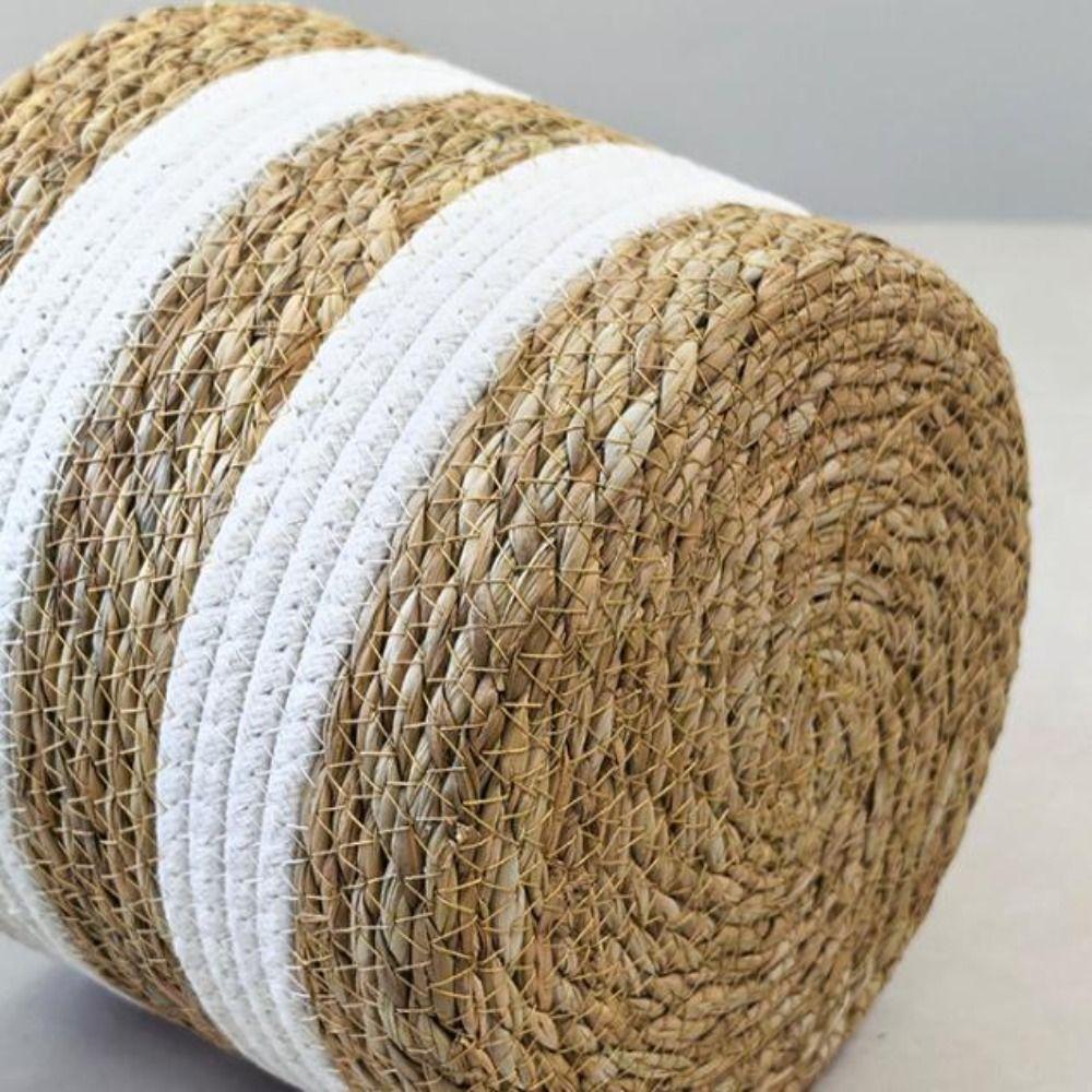 Woven Flower Plant Pot Basket Rattan Rattan Planter Basket Straw Weaving Basket  Plantable Plants
