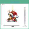 Hanging Car Christmas Accessories Acrylic Material Festive Decoration Vehicle