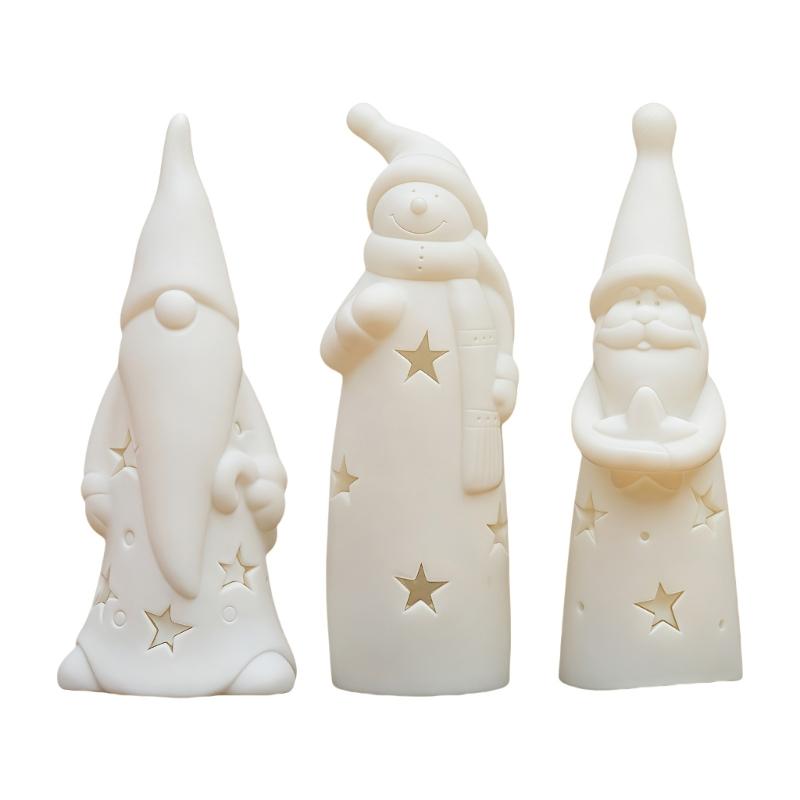 Festival-Weihnachtsmütze Schneemann Stern Nachtlicht Mit Energiesparenden LED-Birnen Sicher Für Kinder Haustierheime Dekoration