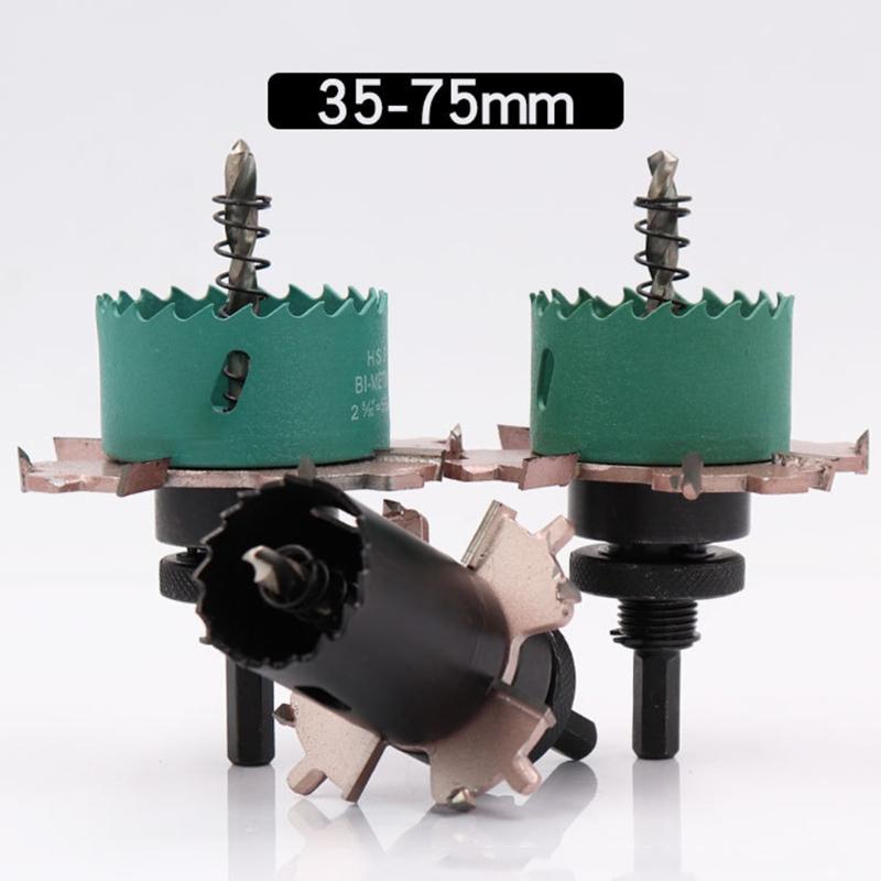 Hole Saw Cutter H.S.S Drill Bit Woodworking Hole Cutter with High Precision Cutting Teeth for Downlight Gypsum Board