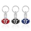 Metal Alloy Car Logo Keychain Auto Emblem Key Rings Accessorie For Toyota GR Yaris Prius Corolla Auris Camry RAV4 Avalon Avensis