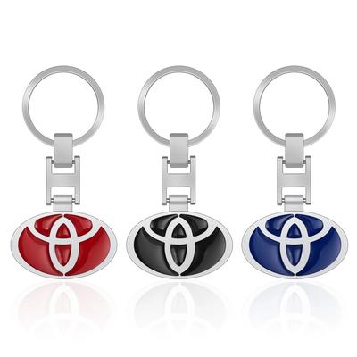 Metal Alloy Car Logo Keychain Auto Emblem Key Rings Accessorie For Toyota GR Yaris Prius Corolla Auris Camry RAV4 Avalon Avensis