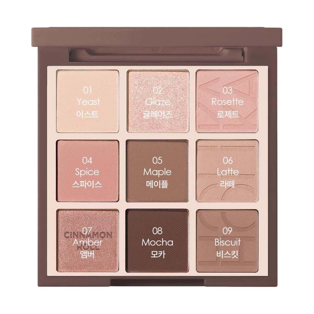 HOLIKA HOLIKA My Fave Mood Eye Palette 16 Cinnamon Roll 7.4g Korean Daily Brown Eyeshadow Palette 16 Cinnamon Roll