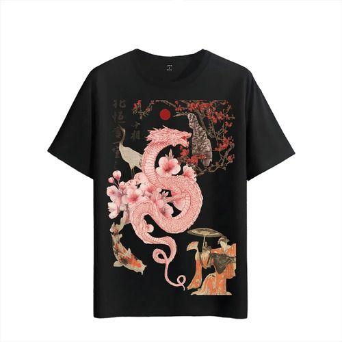 Tshirt Muscle Freaks Dragon 2026 Sakura Japanese Style Art Print L