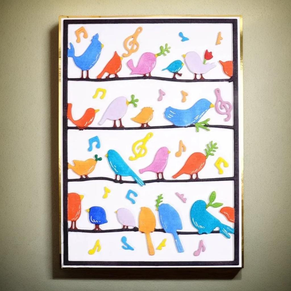 Birds Background Carbon Steeel Cutting Dies for Scrapbooking Photo Album Decoration DIY Cards Making Craft Dies Cut