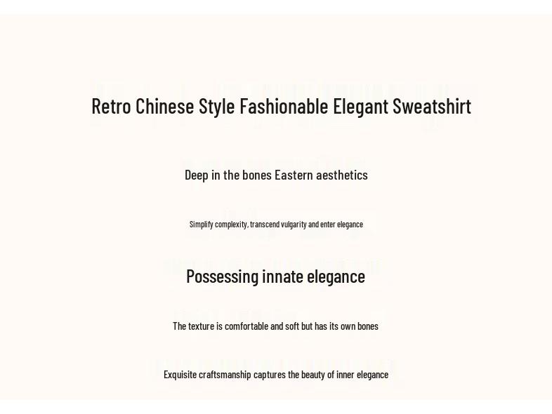 Demana Women's New Chinese Style Frog Button Sweatshirt