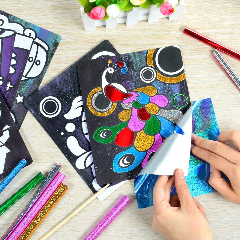 Magical Painting Art Stickers Painting Handmade DIY Transfer Sticker Cartoon Colorful Birthday Gifts Reward for Students  TMZ