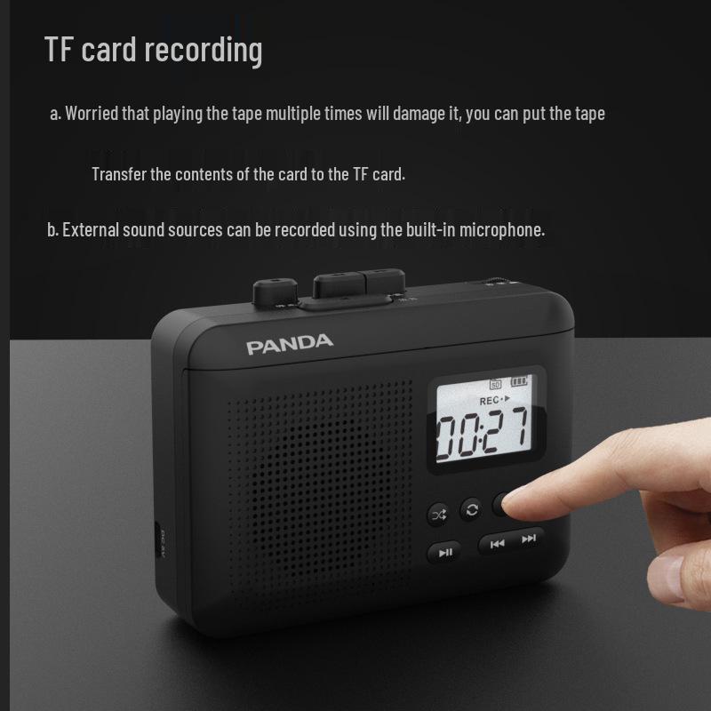 Panda 6507 Retro-Kassettenrekorder: Tragbarer Kassettenplayer und Rekorder mit Vintage-Radio