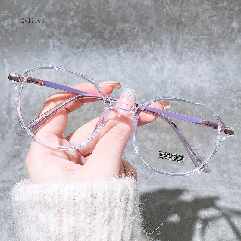 

Transparent Computer Eyeglasses Frame Women Men Anti Blue Light Round Eyewear Blocking Glasses Optical Spectacle Eyeglass round