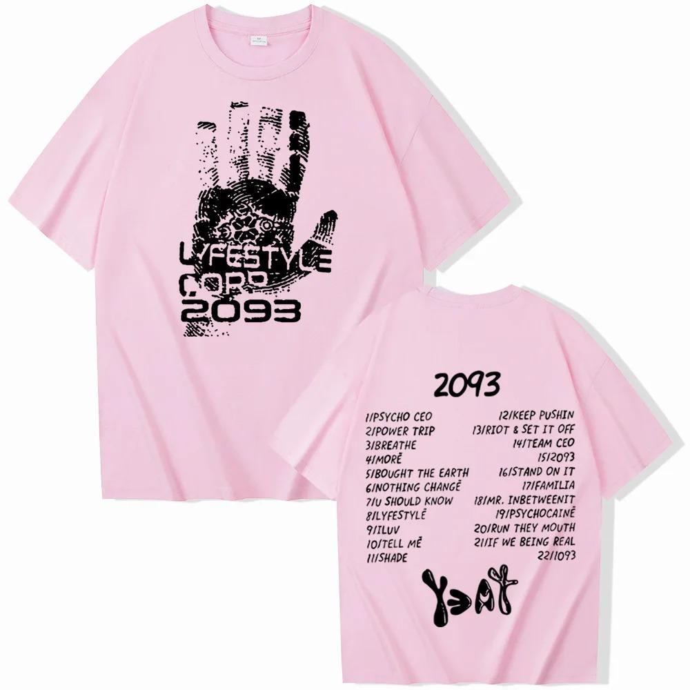 Yeat 2093 T-Shirts Unisex Harajuku O-Neck Short Sleeve Shirts Fans Gift