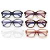 Quadratische Anti-Blaulicht-Brille Retro Großer Rahmen Brillen Blaulichtblockierende Brille Damen/Herren