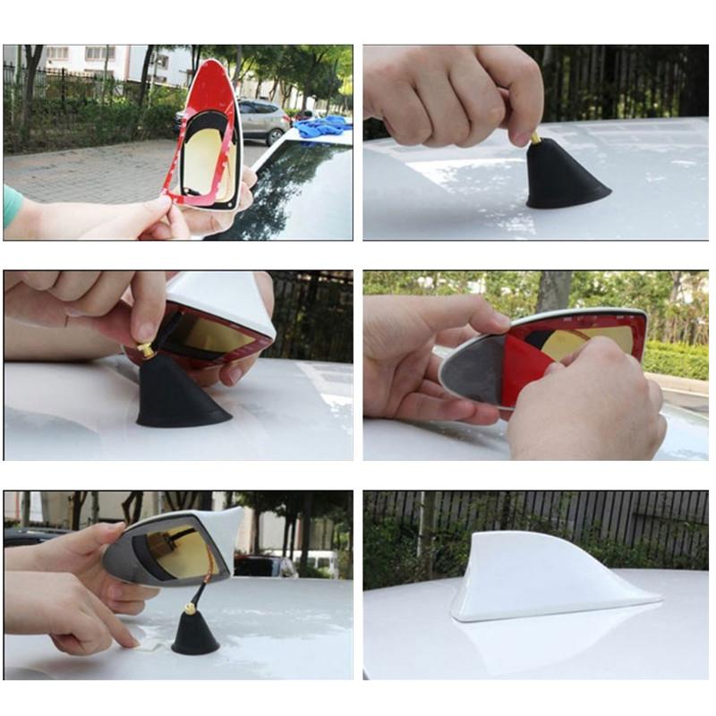Upgraded Signal Universal Car Shark Fin Antenna Auto Roof FM AM Radio Aerial Replacement Car Accessories for Dodge Toyota Ford