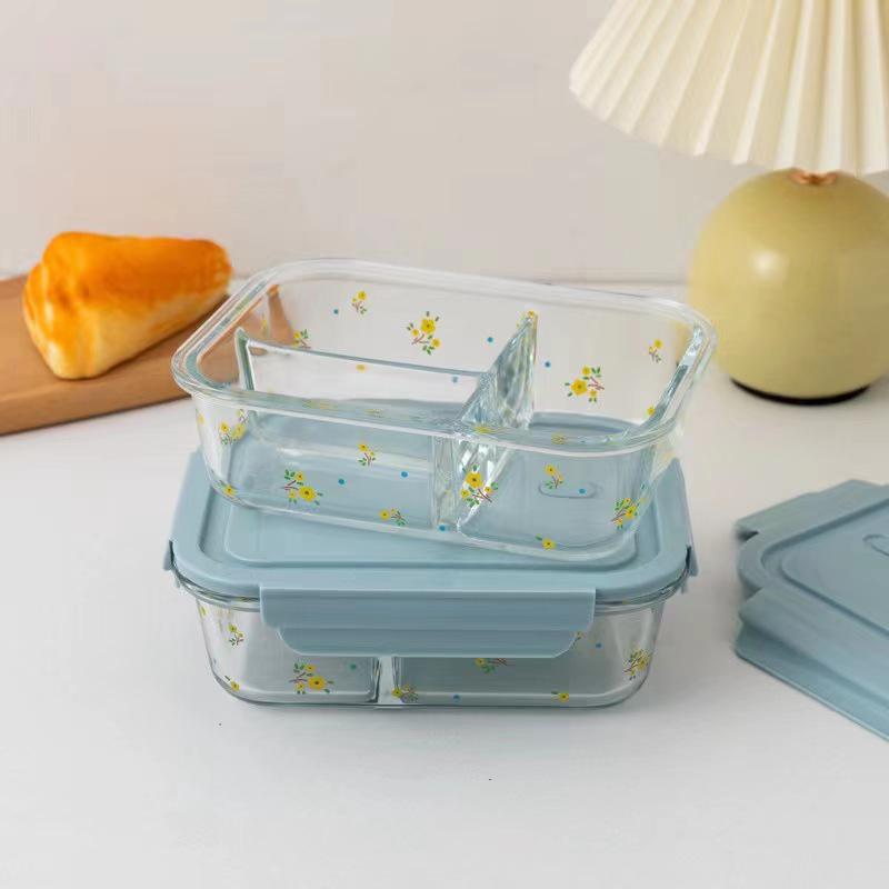 Kawayi Glass Fresh-Keeping Box Heat-Resistant Microwave Oven Bento Fridge Special Sealed Bowl Food Storage Containers