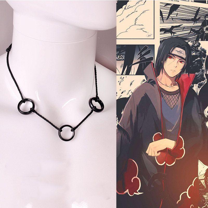 Stunning Uchiha Itachi Necklace Pendant Three Ring For Anime Cosplay Dress Up