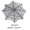 Spooky Black Lace Table Runner Featuring Intricate Spider Web Design For Halloween