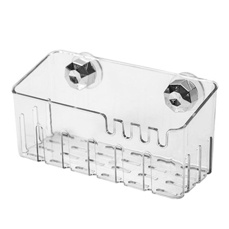 Compact Suction Sink Shelf Sponge Storage Rack Rustproof Materials Drainage Design Kitchen Countertop Space Management чистый