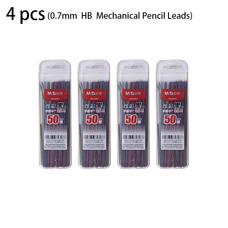 

M&G 4pcs HB 0.5mm/0.7mm 50 Mechanical Pencil Leads Automatic Pencil Lead Drawing Sketch Tool Stationery School&Office Supplies