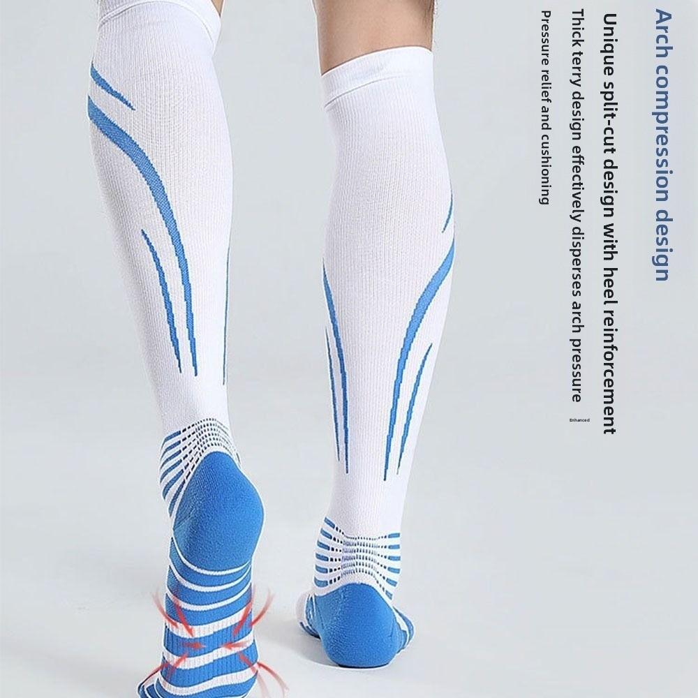 1 Pair Comfortable Fitness Long Leg Socks Knee High Cycling Calf Socks  for Men and Women