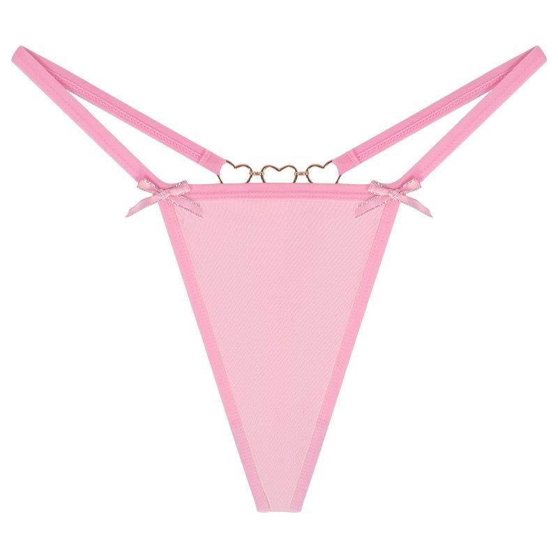 Thong female sexy hollow hot small chain pure cotton crotch breathable low waist women's underwear