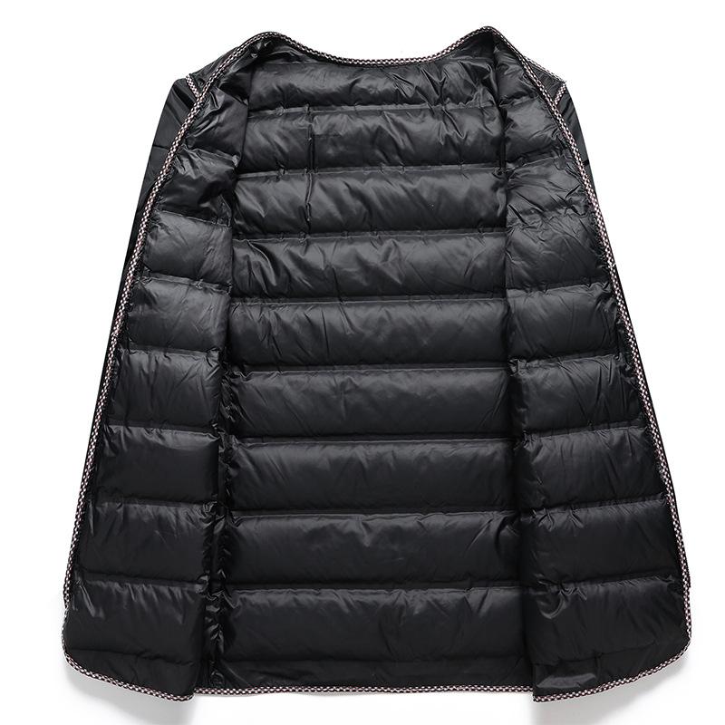 Winter Men's Woolen Coat Medium and Long Turn-over Collar Down Removal Liner Two Wear Woolen Coat Men's Coat
