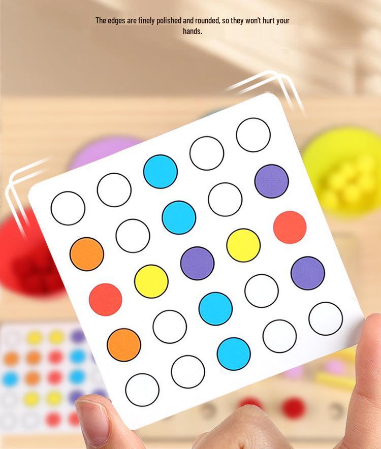 Montessori Color Matching Bead Clamps for Math and Number Recognition Fine Motor Skills Training.