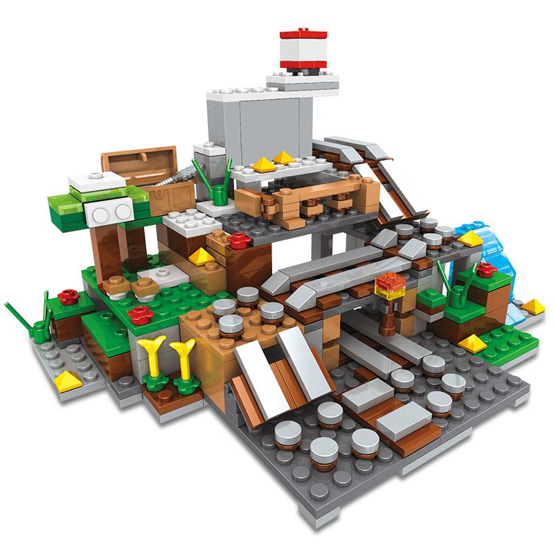 

437PCS,Mechanical cave slide, children s educational building blocks toy,My world,Christmas gift, birthday gift