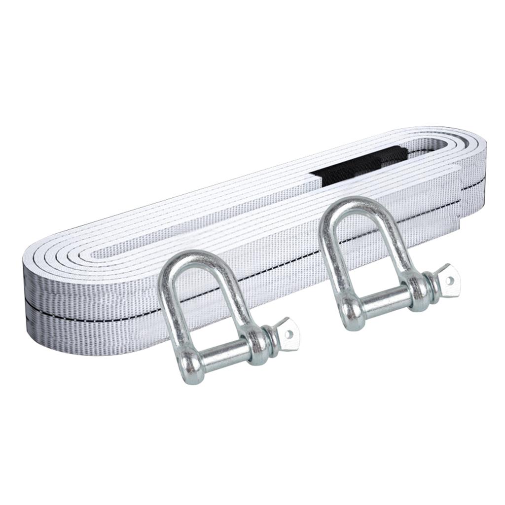 Durable High Strength Trailer Winch Strap (Up To 6 Ton) 5 Meters Towing Ropes with Hook for Car Rescue Equipment