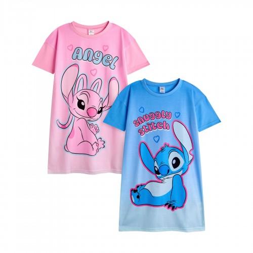 Lilo & Stitch Girls Stitch & Angel Short-Sleeved Nightdress (Pack of 2)