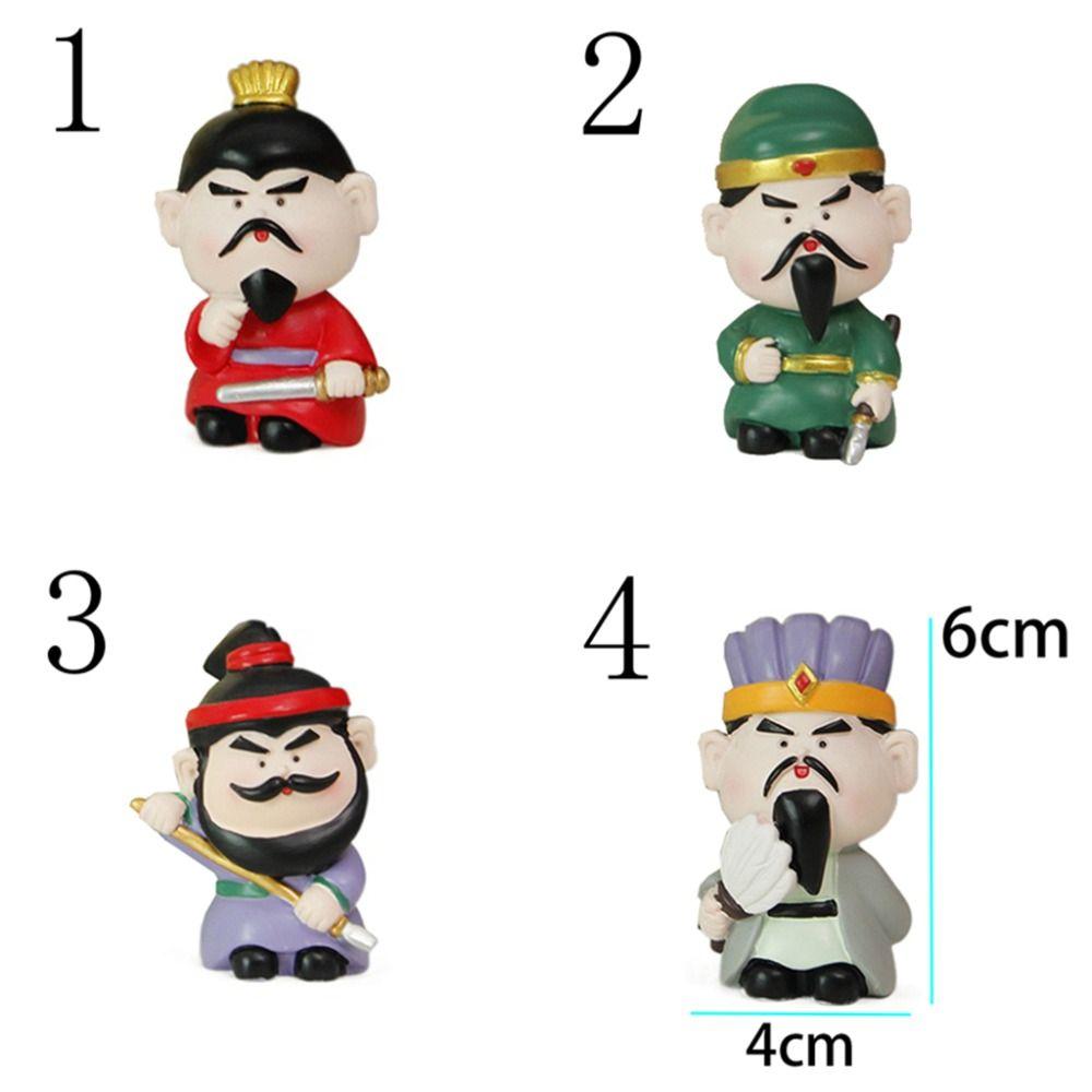 Mini Three Kingdoms Desktop Figurine Kawaii Car Ornament Anime Sculpture  Desk
