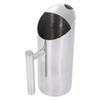 Stainless Steel Water Tie Pot Cold Drinking Pitcher with Ergonomic Handle for Home Restaurant Cafe 1L   33.8oz