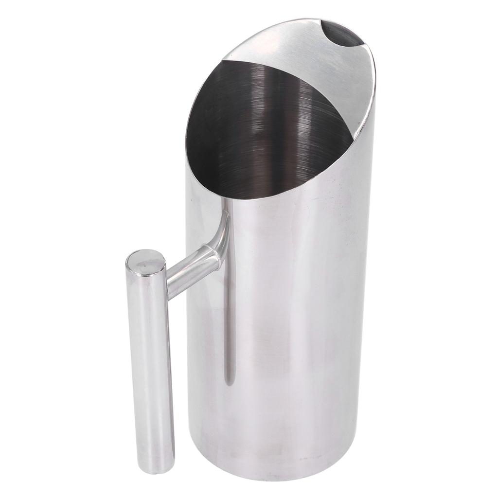 Stainless Steel Water Tie Pot Cold Drinking Pitcher with Ergonomic Handle for Home Restaurant Cafe 1L   33.8oz