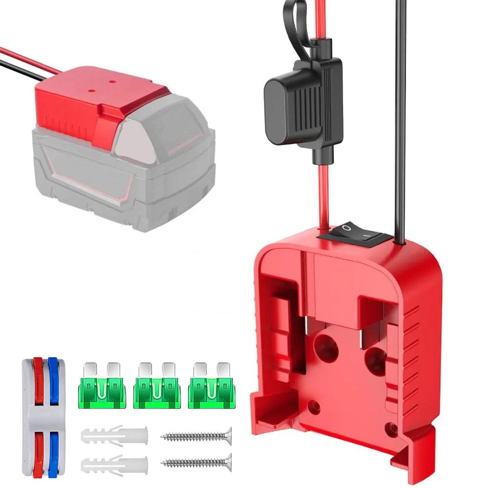Adaptér Power Wheels Pro Dewalt 20V Lithiovou Baterii DCB206 Pouzdro Spínač Pojistka Svorkovnice 12AWG DIY Jízdné Nákladní Auto RC Auto Hračky