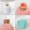 Nordic Flower Plastic Vase White Imitation Ceramic Flower Pot Water Ripples Vase Home Basket Decor for Flower Decoration