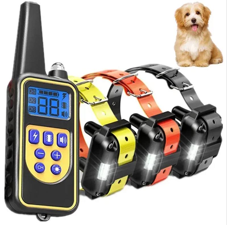 800m Dog Training Collar with Remote – Recyclable Anti-Bark Electronic Collar & Nylon Rope